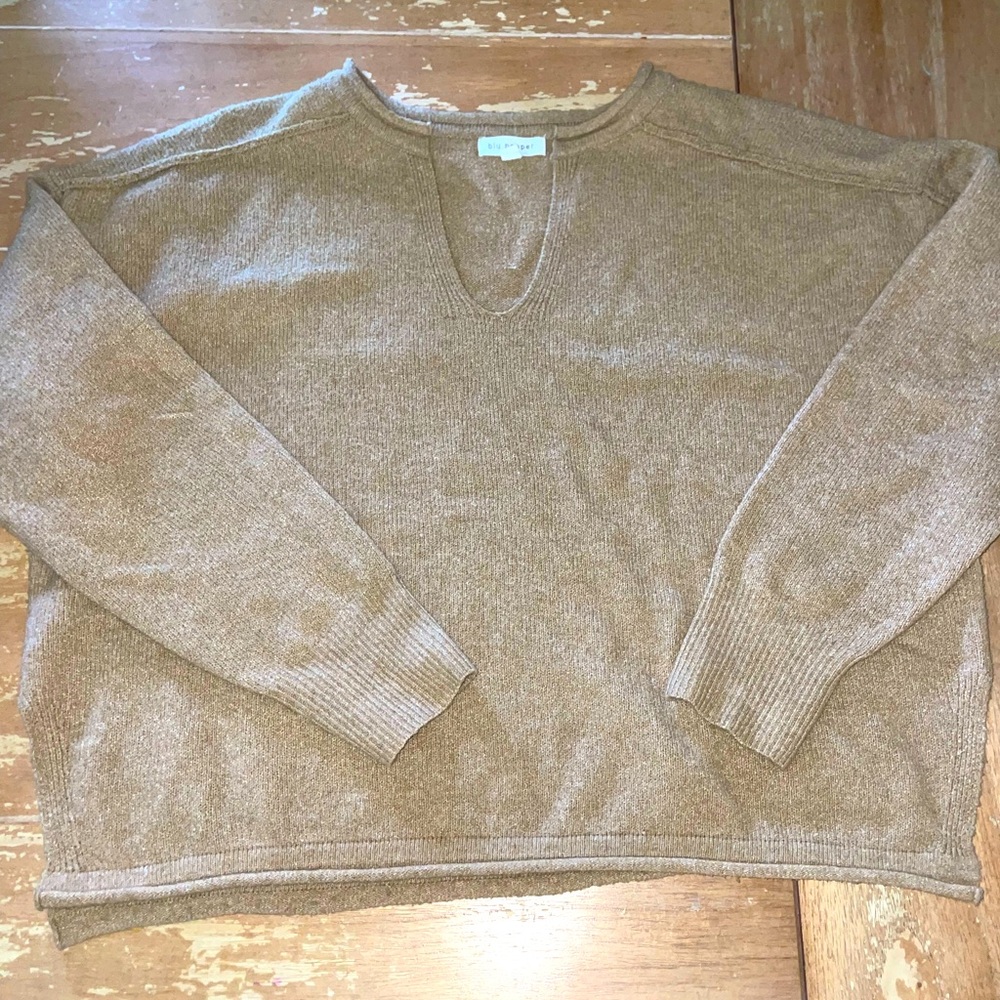 Blu Pepper Sz Small Split Rolled Hem Oversized Cr… - image 2